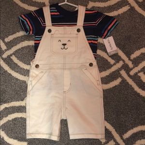 Carters overalls with short sleeve shirt